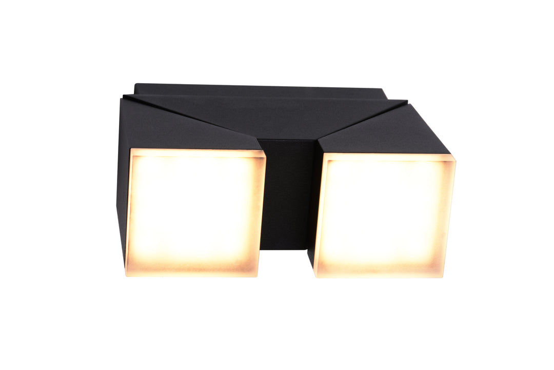 13W Nero Twin LED Square Spotlight