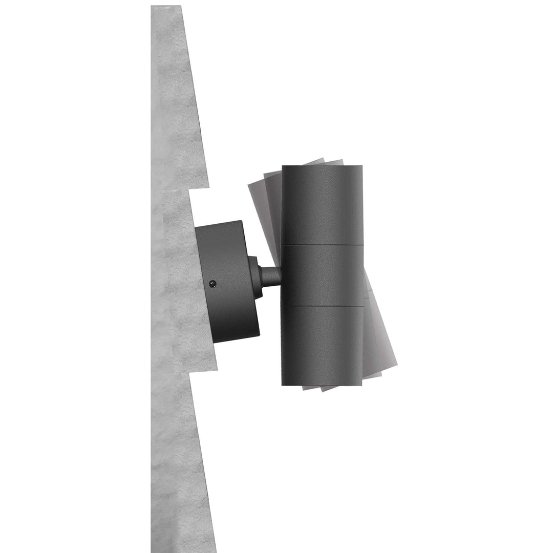 Tiltable Carbon Fibre Up Down Wall Light Black