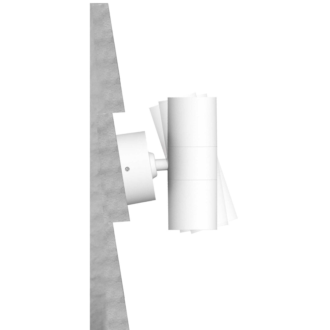 Tiltable Carbon Fibre Up Down Wall Light White