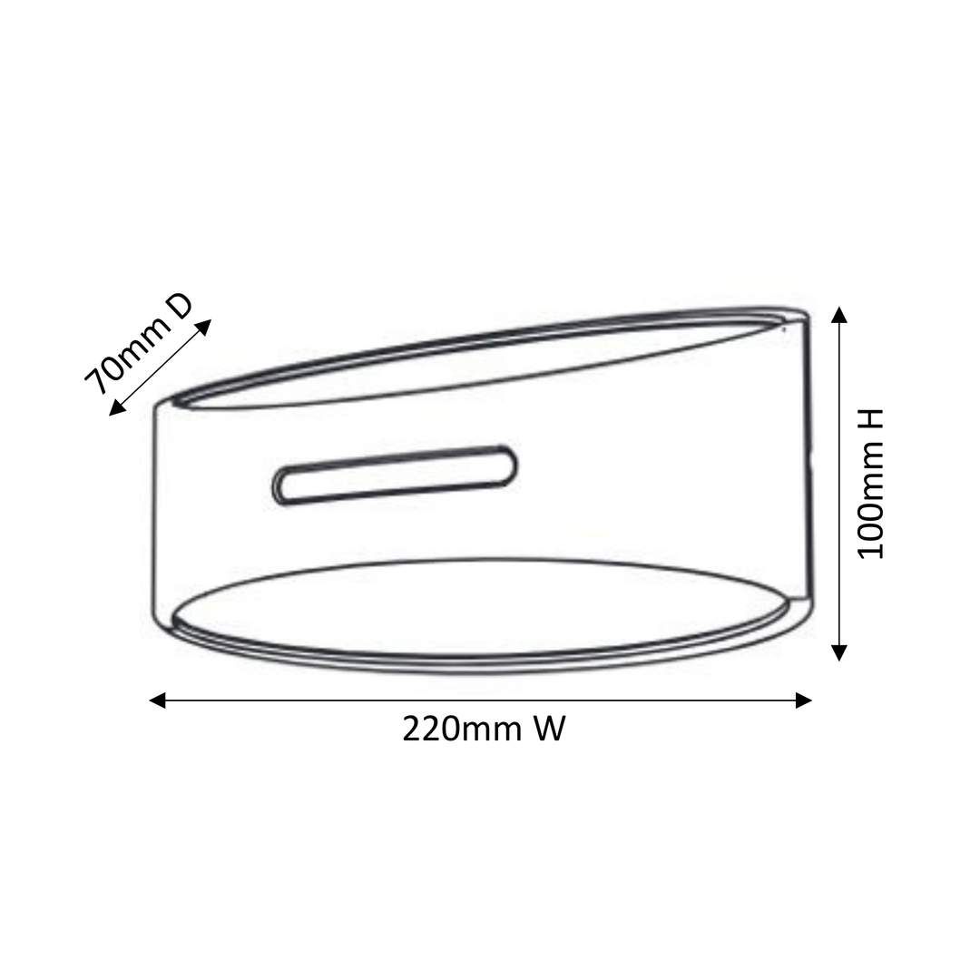 Up/Down Wall Light with Ambient Glow Black